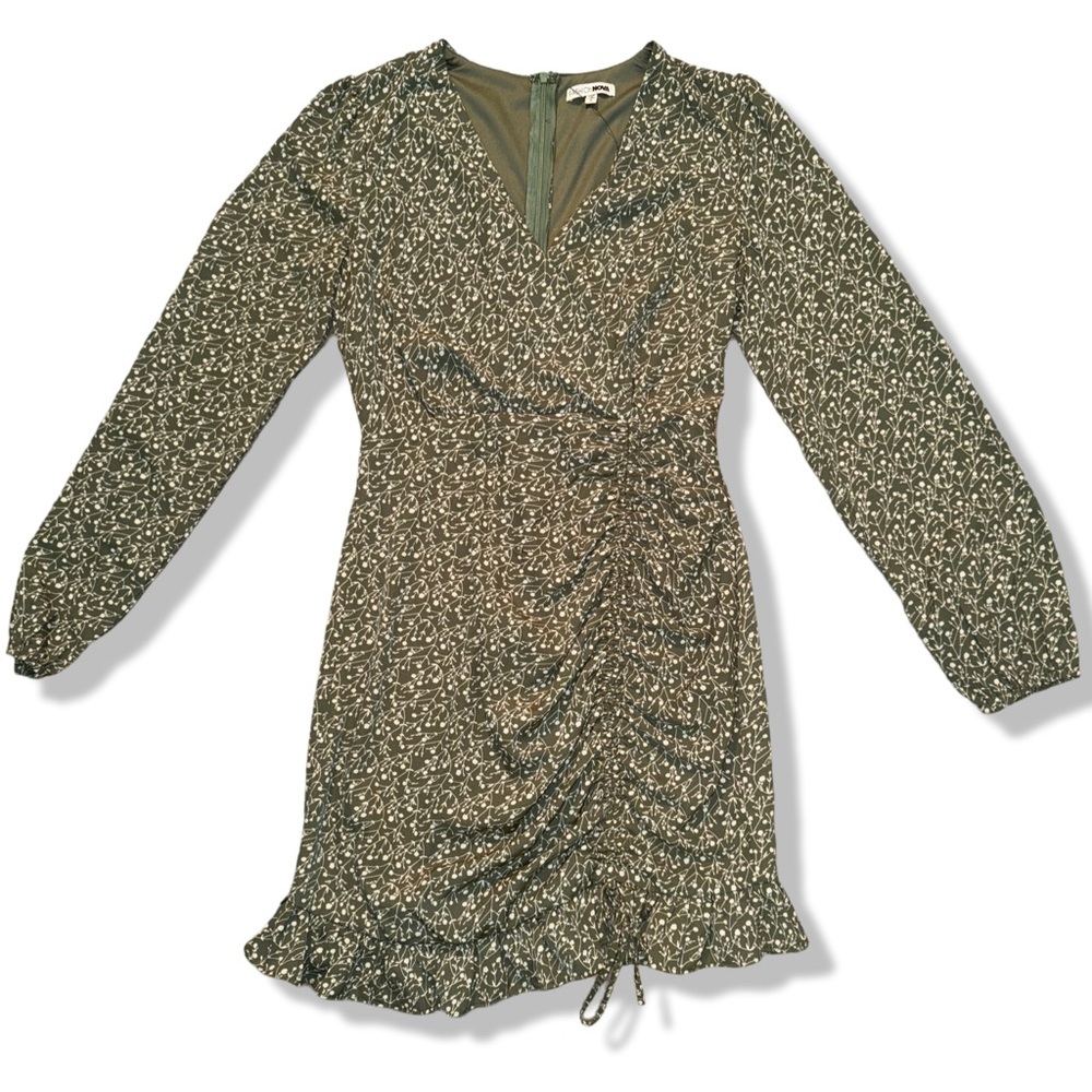 Fashion Nova Flower Print Mini Dress Size S Green
